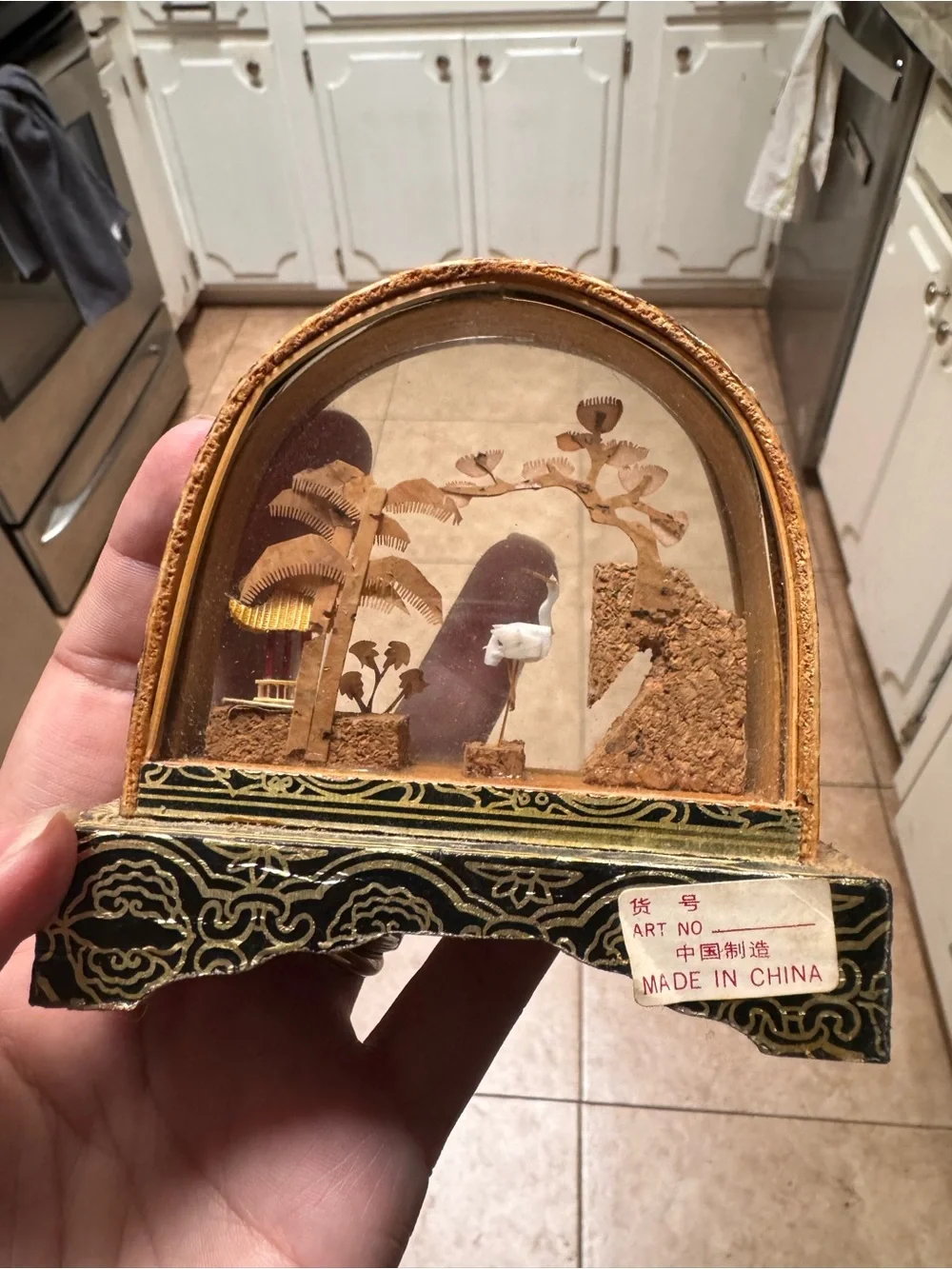 Mid-Century Chinese Cork Small Diorama